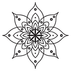 Henna Mandala Traditional and Intricate Pattern. Generative AI.
