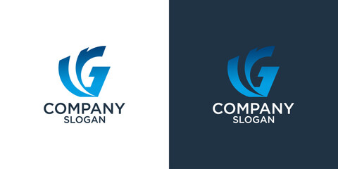 letter g abstract logo design vector