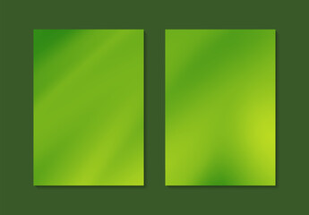 Fototapeta premium Set of Cover Template Frame Green Gradient Abstract Background Design. Vector Illustration.