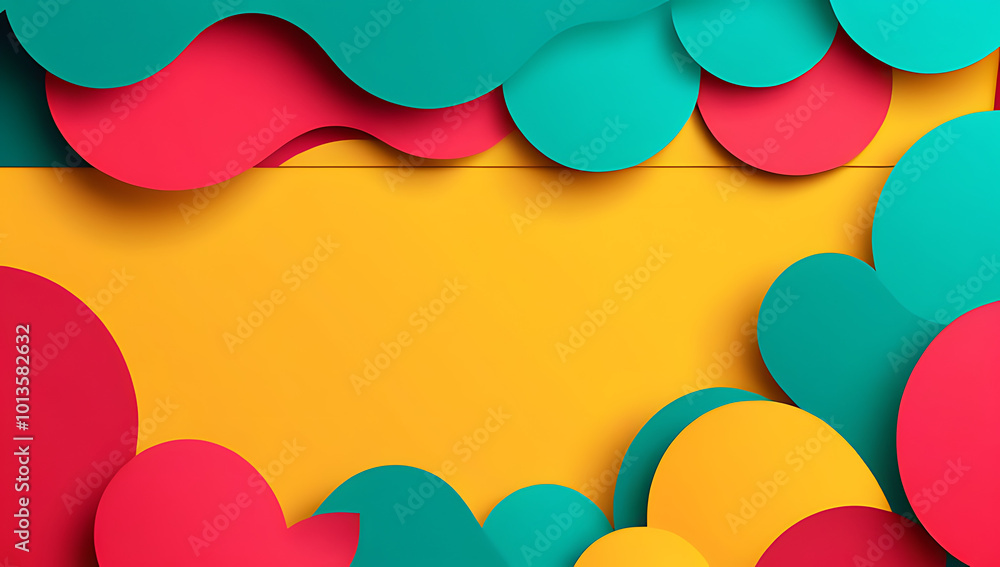 Poster bright dynamic background effect creating lively festive atmosphere