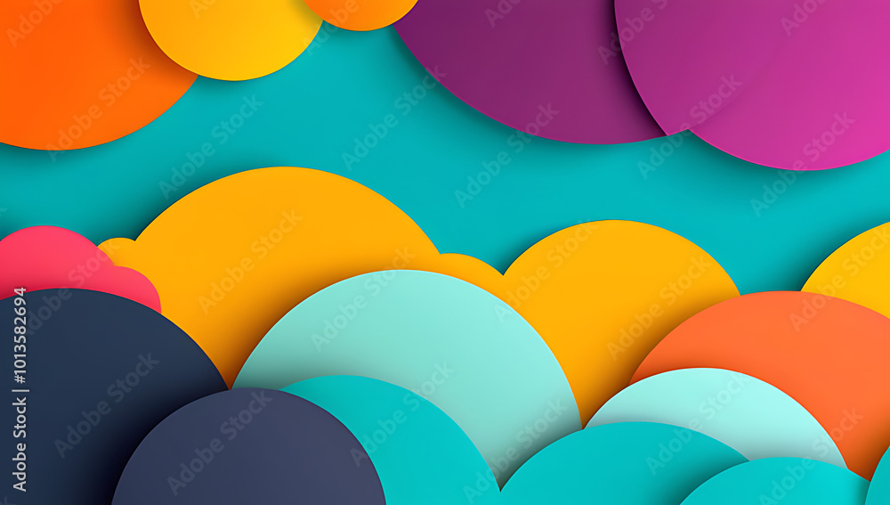 Poster bright dynamic background effect creating lively festive atmosphere