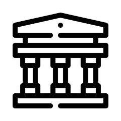 Bank Building line icon