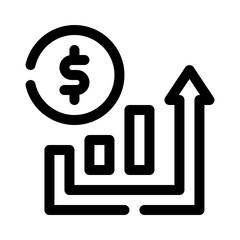 Financial Growth Arrow line icon