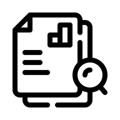 Fototapeta premium Investment Research Report line icon