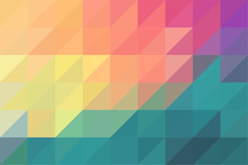 Obraz premium Colorful mosaic triangle background. Gradient abstract geometric pixel background. 