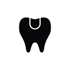 Decay tooth icon. Hollow Teeth. Dental care. Dentistry. Customizable thin line illustration. editable stroke.