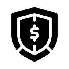 Safe with Money glyph icon