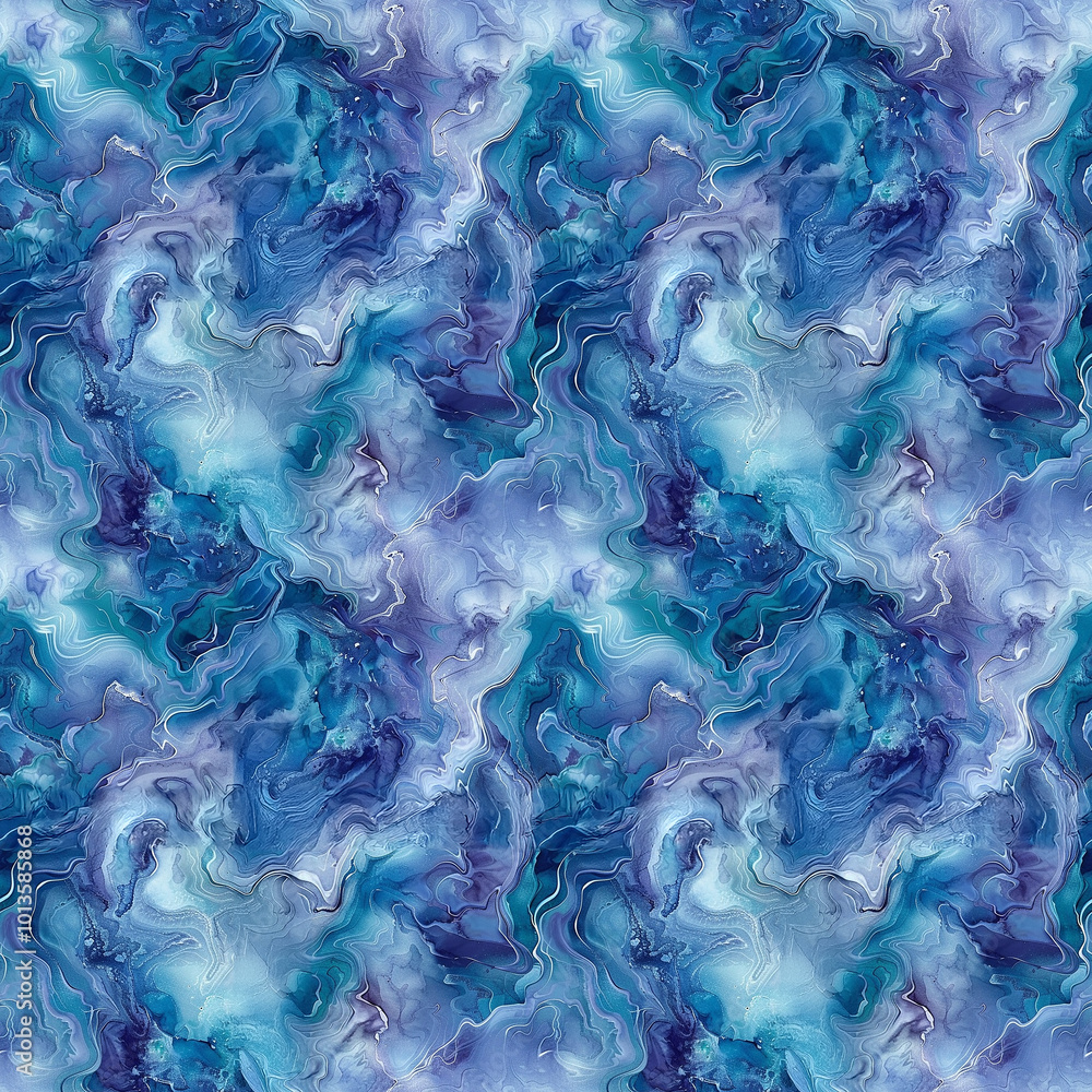Poster swirling patterns of deep blue and violet create a mesmerizing abstract backdrop