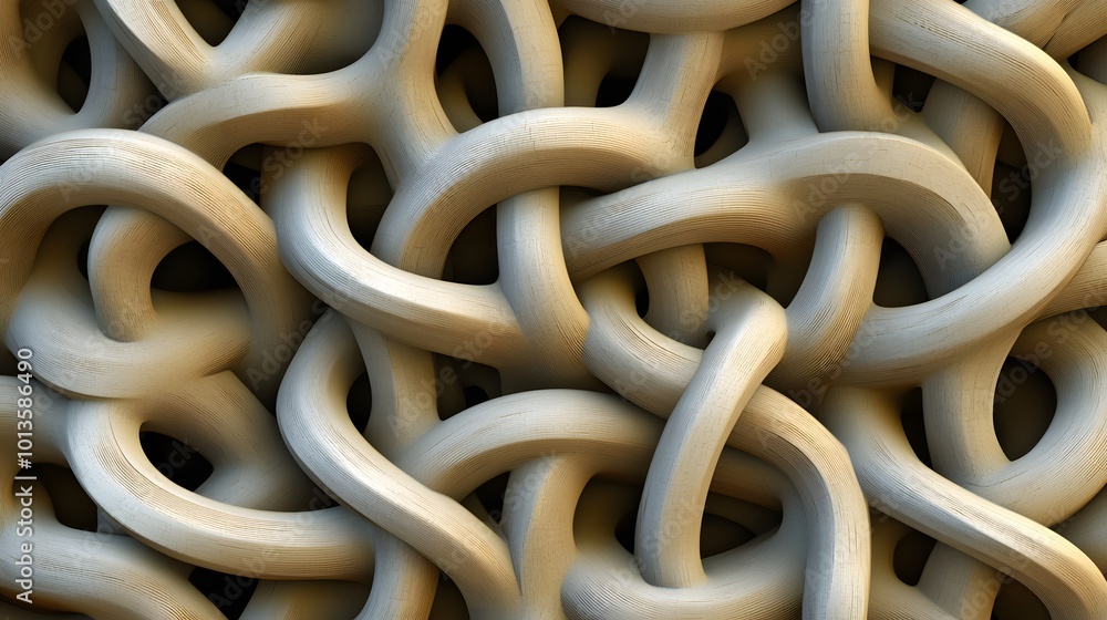 Poster 3d background with repeating pattern.