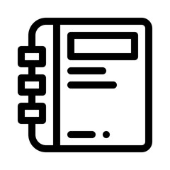 Notebook line icon