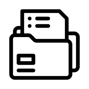 recommend clip art: Folder line icon