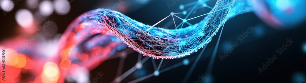 Poster abstract digital technology background with futuristic network connections and molecular structures 