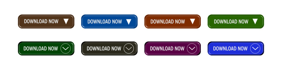 now download button as vector element graphic of website or application illustration isolated on white background