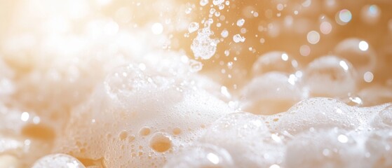 Fototapeta premium A close up of bubbles in a bathtub