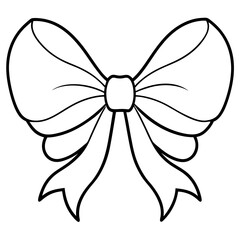 A decorative Christmas bow with flowing ribbons