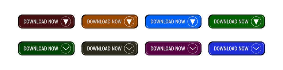 now download button as vector element graphic of website or application illustration isolated on white background