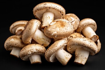 A close-up photo of fresh mushrooms. This image is perfect for use in food-related projects, recipes, or advertisements.