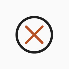 Fototapeta premium red Cross Symbol Inside a Circular Outline