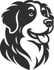 Bernedoodle Dog  different poses silhouette vector design