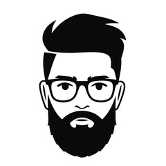 vector illustration of a bearded man