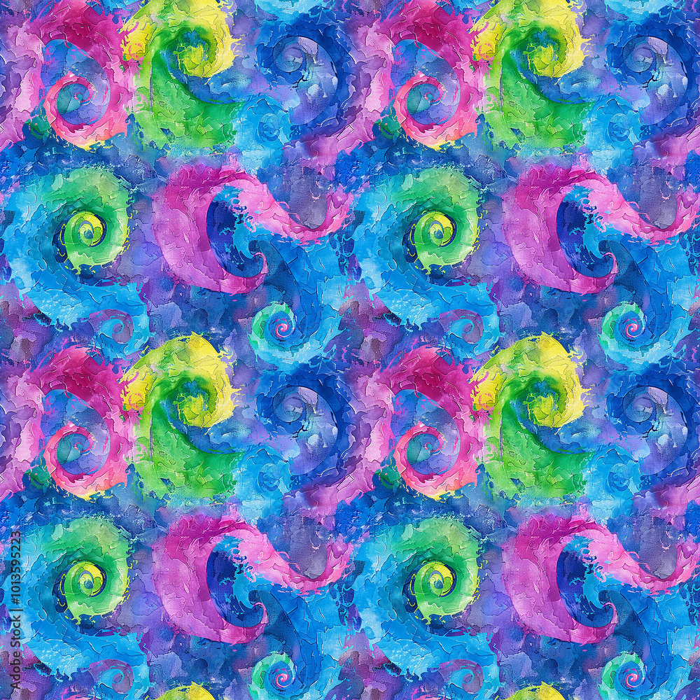 Poster vibrant swirls of color create a stunning abstract pattern in a dreamy underwater scene