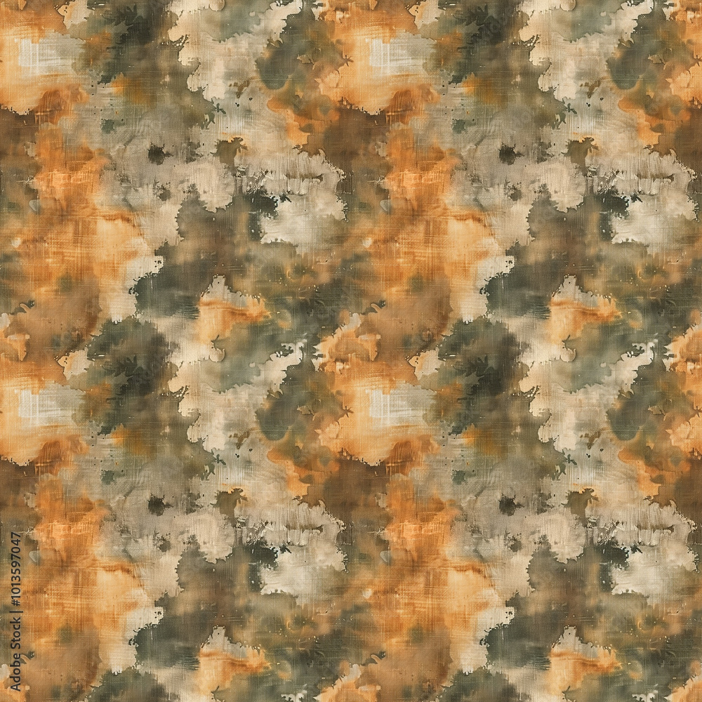 Poster Abstract design featuring warm earthy tones and soft textures in a seamless pattern