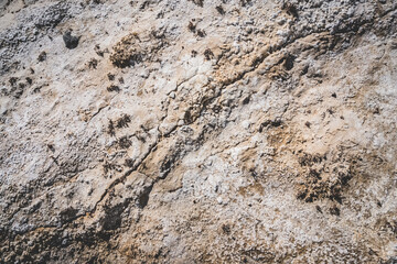 Texture of dried soil of the earth in the Tien Gan Mountains