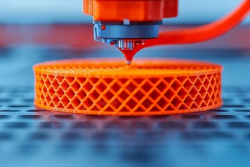 3D Printer Printing Complex Part Layer by Layer