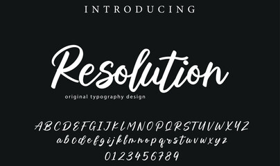 Resolution Font Stylish brush painted an uppercase vector letters, alphabet, typeface