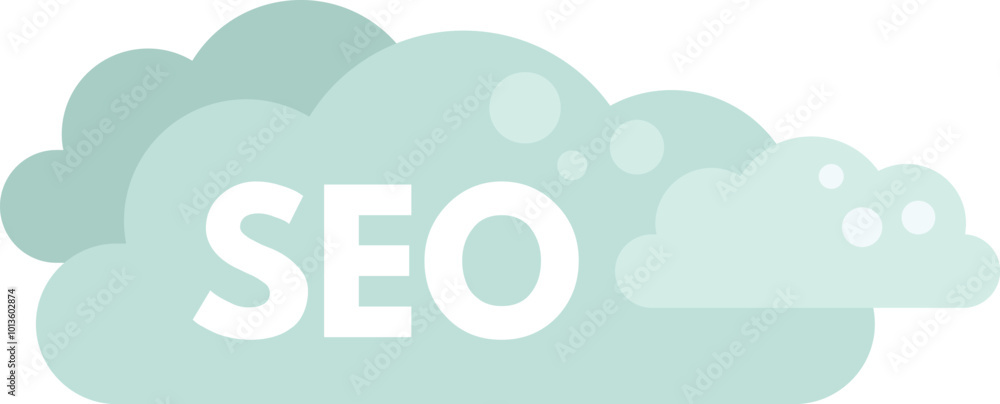 Aufkleber cloud computing concept showing the acronym seo for search engine optimization