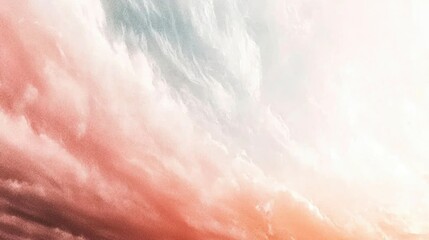 Abstract Pink and White Cloud Formation in Sky