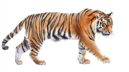 Fototapeta premium tiger isolated on white background