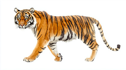 Obraz premium tiger isolated on white background