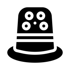 Thimble glyph icon