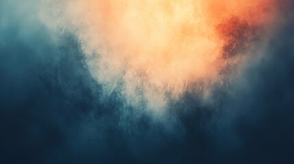 Fototapeta premium Abstract image of colorful smoke or fog blending in a gradient of warm and cool tones.