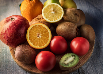 新鮮な果物と野菜