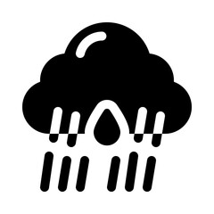 Obraz premium Cloud with Rain glyph icon