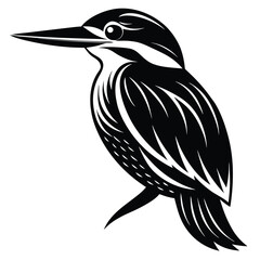  kingfishers bird vector design isolated on a white background. Easy editable layered vector illustration template 