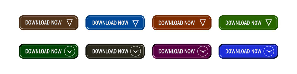 now download button as vector element graphic of website or application illustration isolated on white background