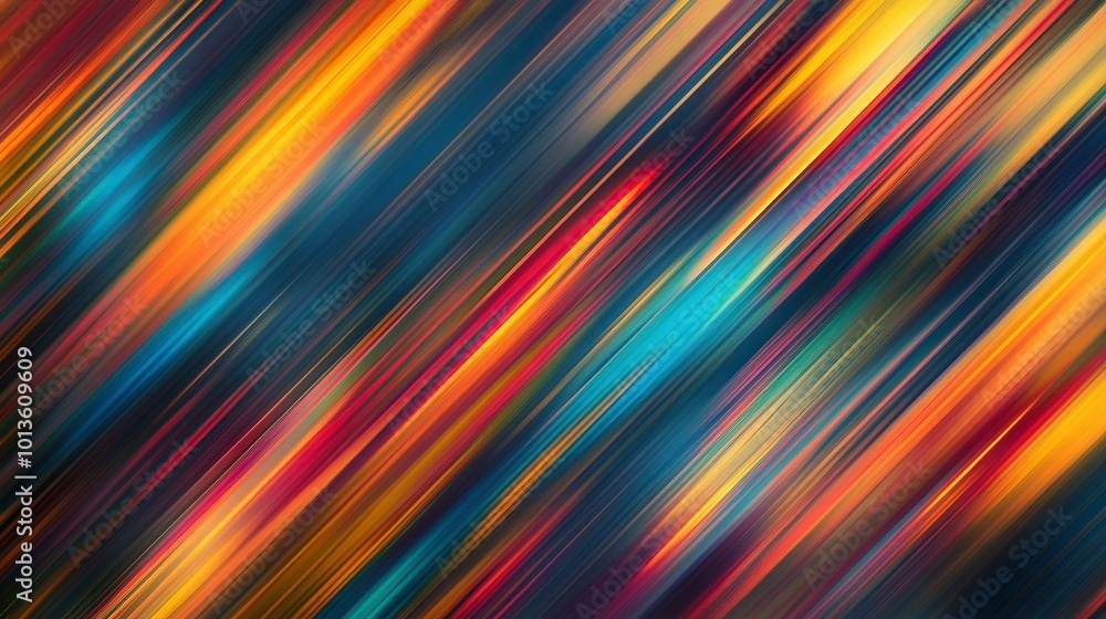 Poster vibrant abstract background with colorful diagonal streaks and motion blur