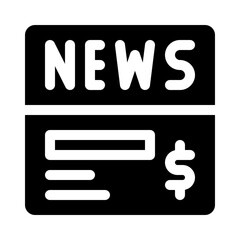 Financial News glyph icon