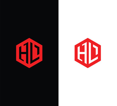 Minimalist Hexagonal HL Lettermark Logo