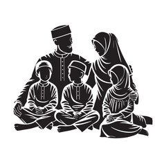 Muslim Family  in Harmony