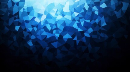 Abstract blue geometric pattern with triangular shapes and gradient lighting