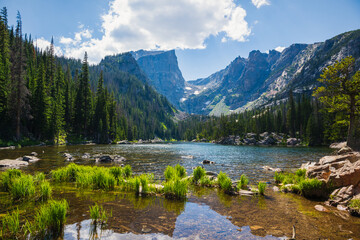 Landscape photograph of Dream Lake. Rocky Mountain National Park, Colorado.