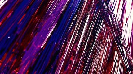 Abstract Purple, Red, and White Diagonal Stripes