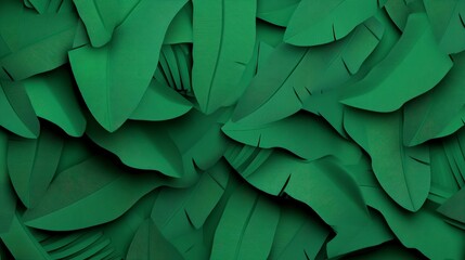 Abstract green leaves pattern background with vibrant natural foliage texture