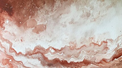 Fototapeta premium Abstract Watercolor Painting with Brown and White Swirls