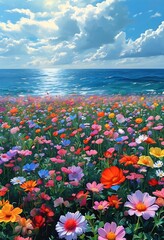 flowers on the coast