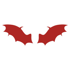 Red devil wings vector